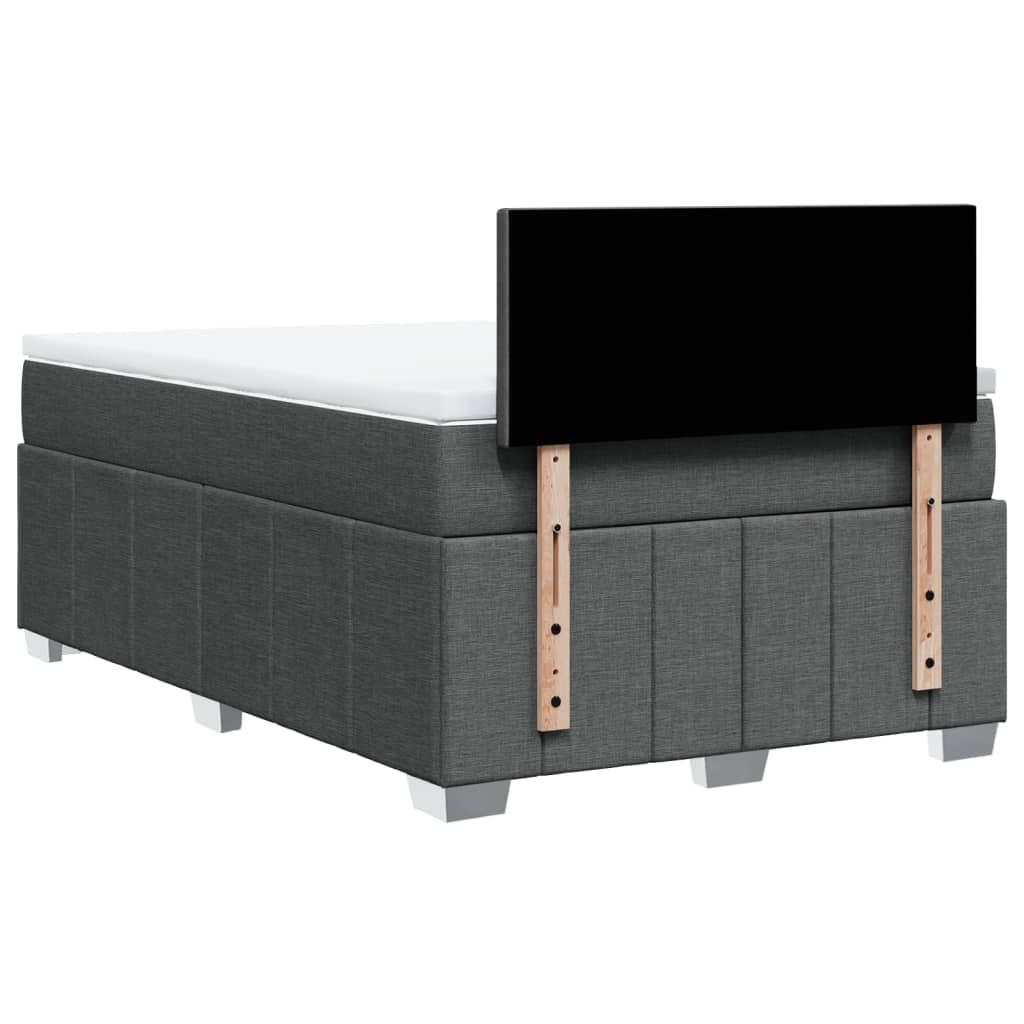 Giroletto a Molle con Materasso Grigio Scuro 120x190cm Tessuto | homemem39