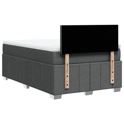 Giroletto a Molle con Materasso Grigio Scuro 120x190cm Tessuto | homemem39
