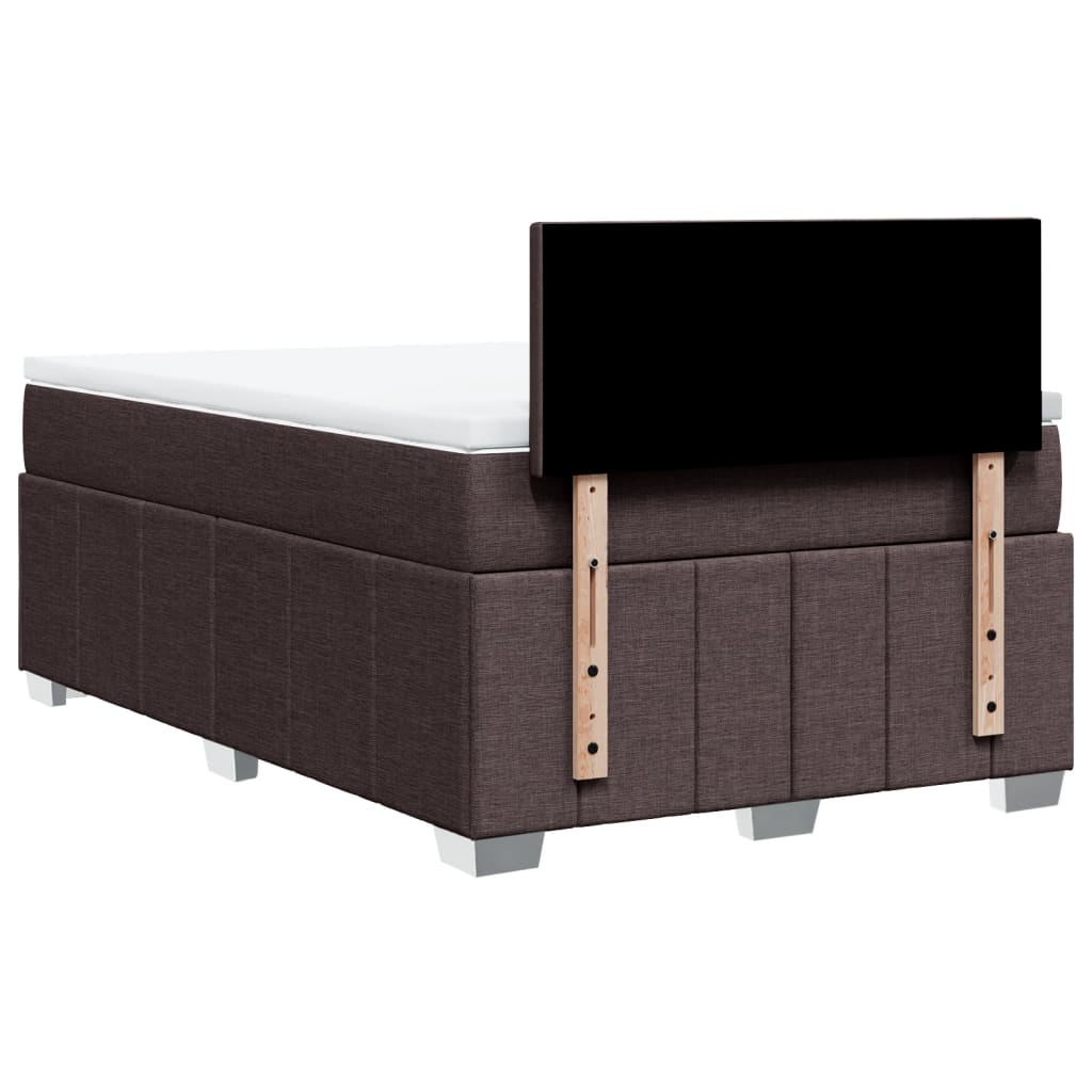 Giroletto a Molle con Materasso Marrone Scuro 120x190cm Tessuto | homemem39