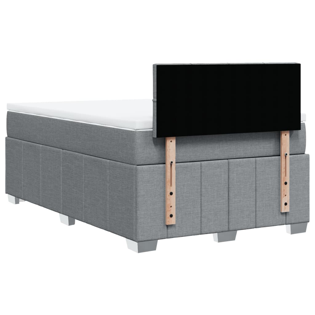 Giroletto a Molle con Materasso Grigio Chiaro 120x190cm Tessuto | homemem39