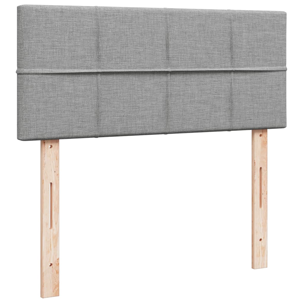 Giroletto a Molle con Materasso Grigio Chiaro 120x190cm Tessuto | homemem39