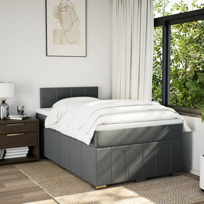 Giroletto a Molle con Materasso Grigio Scuro 120x190cm Tessuto | homemem39