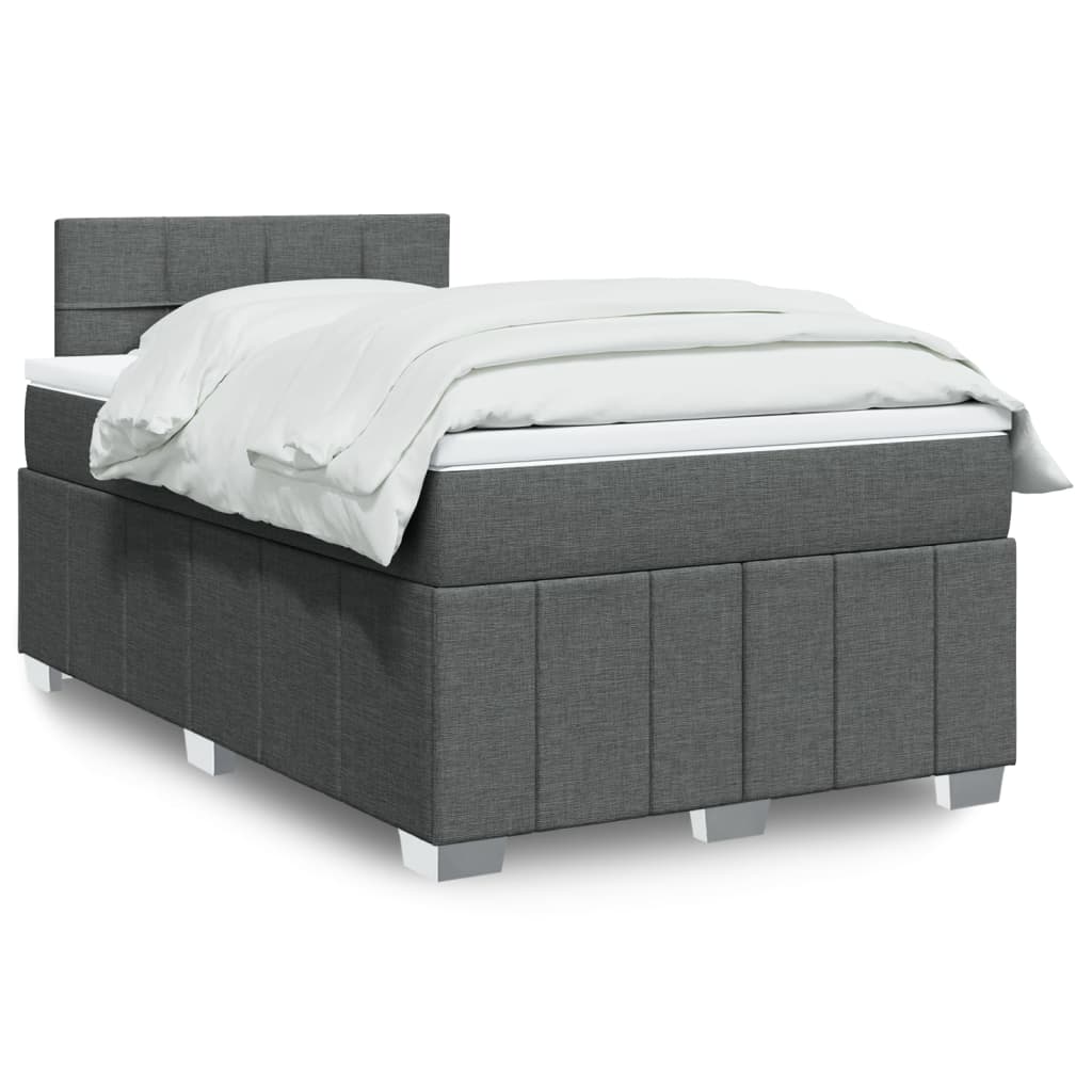 Giroletto a Molle con Materasso Grigio Scuro 120x190cm Tessuto | homemem39