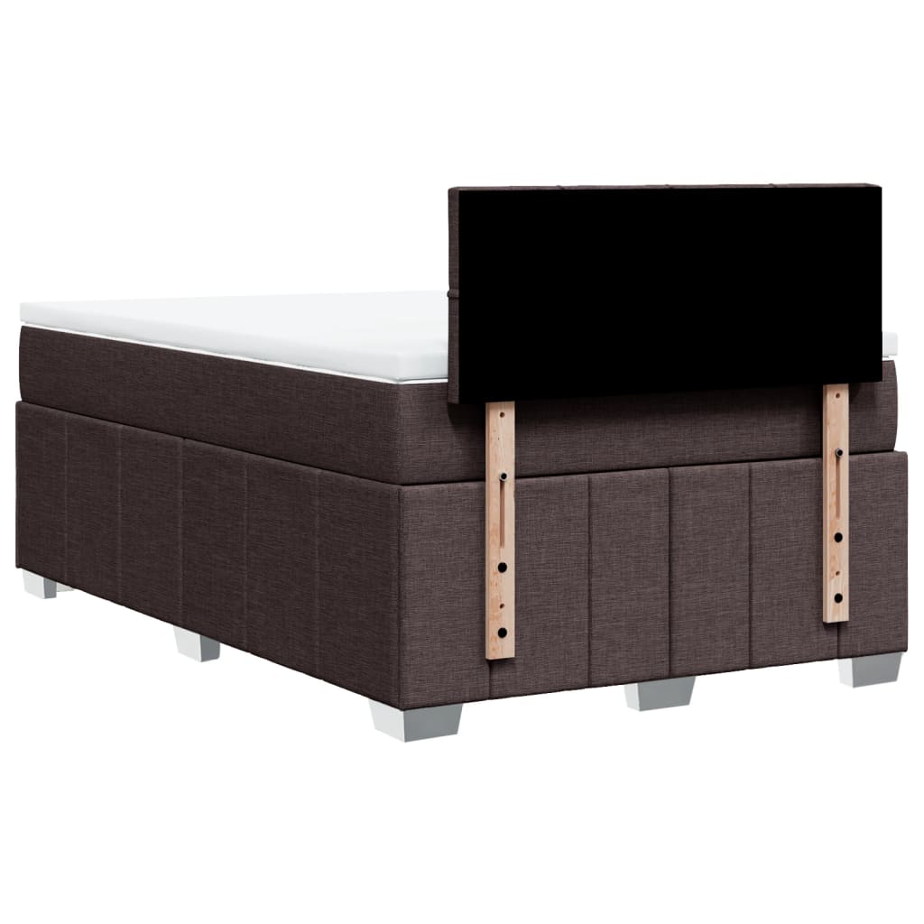Giroletto a Molle con Materasso Marrone Scuro 120x190cm Tessuto | homemem39