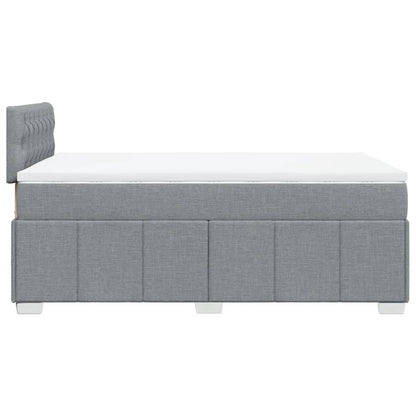 Giroletto a Molle con Materasso Grigio Chiaro 120x190cm Tessuto | homemem39