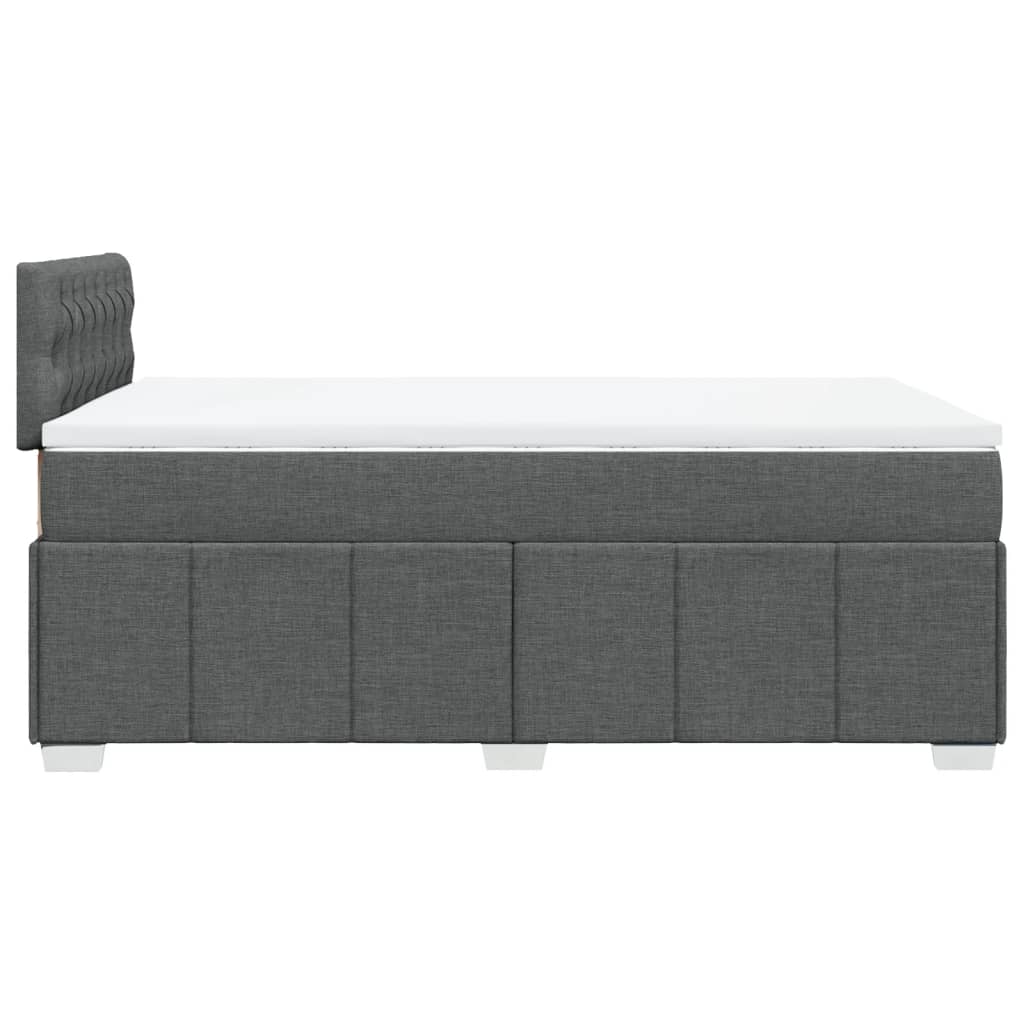 Giroletto a Molle con Materasso Grigio Scuro 120x190cm Tessuto | homemem39