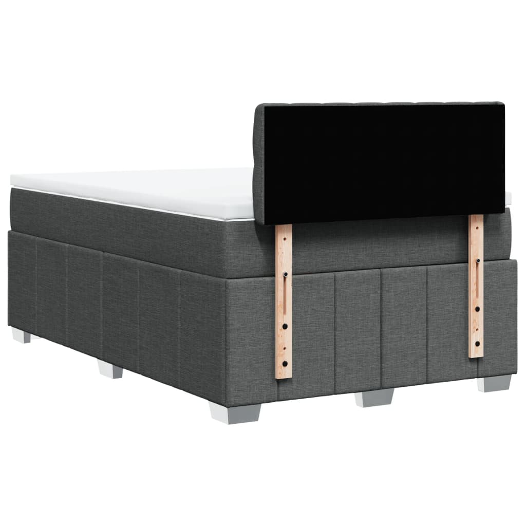 Giroletto a Molle con Materasso Grigio Scuro 120x190cm Tessuto | homemem39