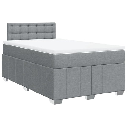 Giroletto a Molle con Materasso Grigio Chiaro 120x190cm Tessuto | homemem39