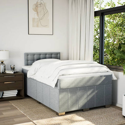 Giroletto a Molle con Materasso Grigio Chiaro 120x190cm Tessuto | homemem39