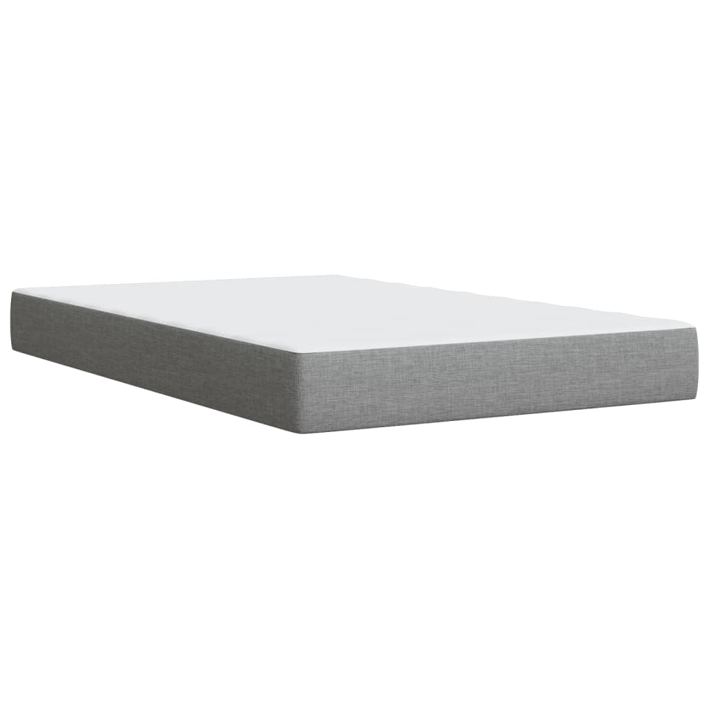 Giroletto a Molle con Materasso Grigio Chiaro 120x190cm Tessuto | homemem39