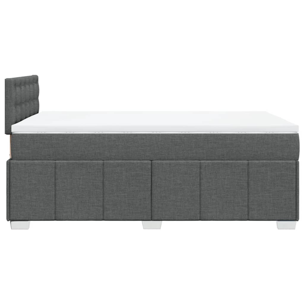 Giroletto a Molle con Materasso Grigio Scuro 120x190cm Tessuto | homemem39