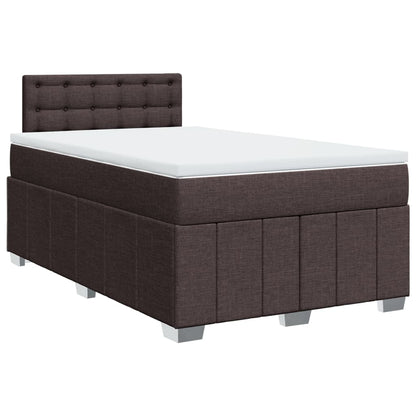 Giroletto a Molle con Materasso Marrone Scuro 120x190cm Tessuto | homemem39