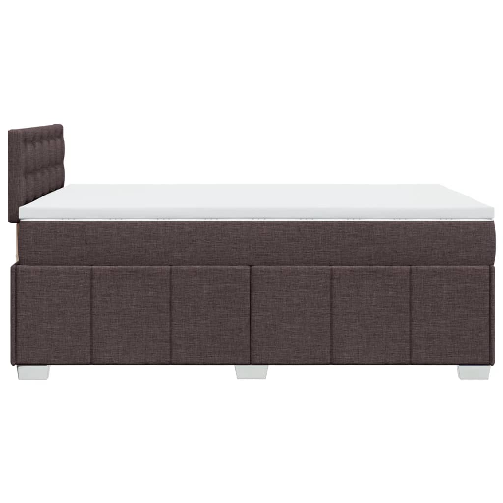 Giroletto a Molle con Materasso Marrone Scuro 120x190cm Tessuto | homemem39