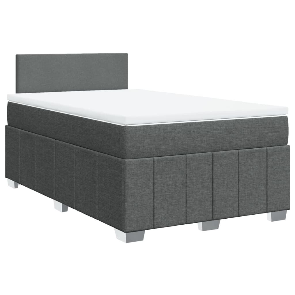 Giroletto a Molle con Materasso Grigio Scuro 120x200 cm Tessuto | homemem39