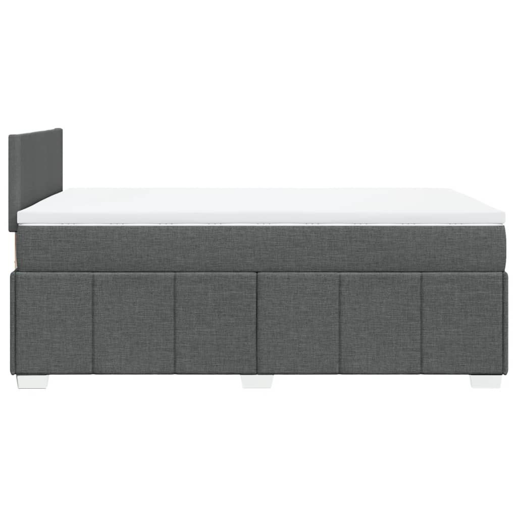 Giroletto a Molle con Materasso Grigio Scuro 120x200 cm Tessuto | homemem39