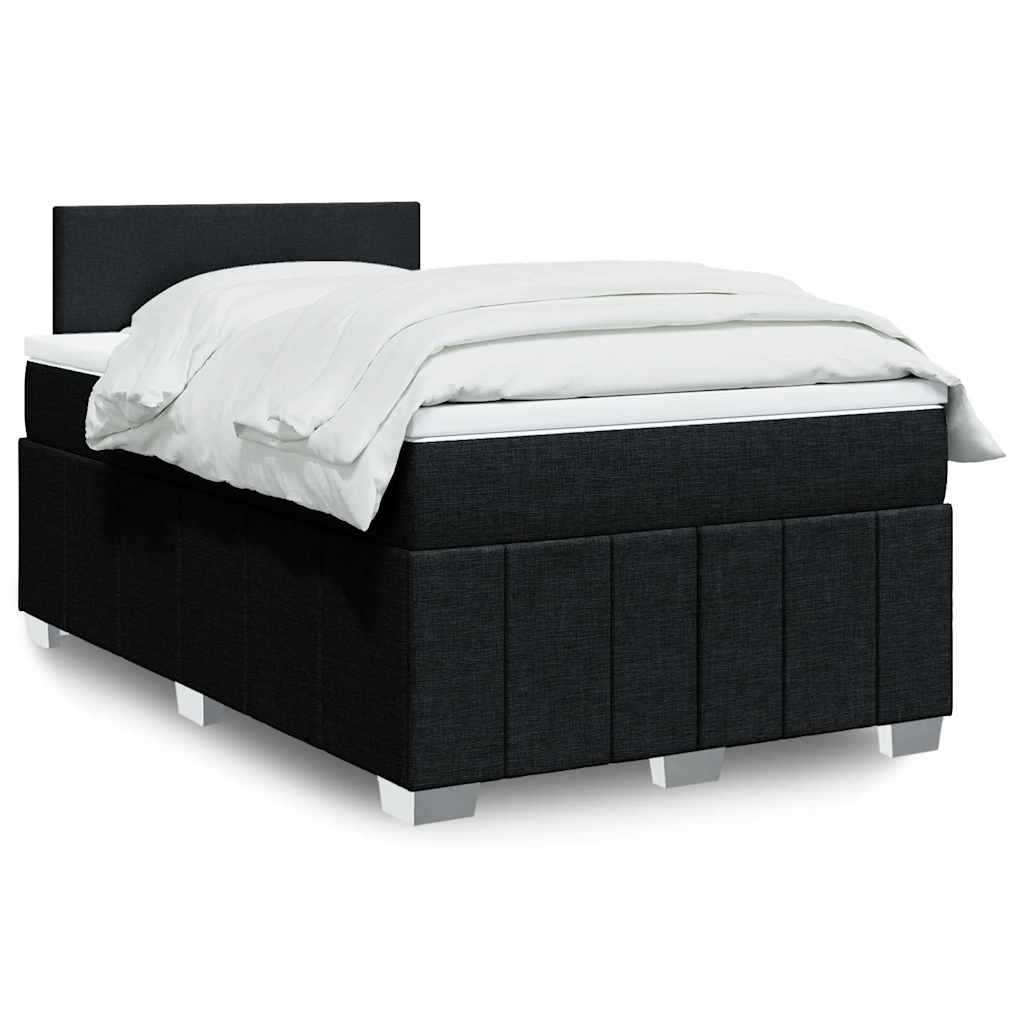 Giroletto a Molle con Materasso Nero 120x200 cm in Tessuto | homemem39