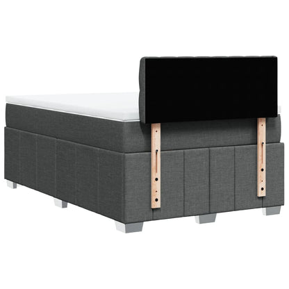 Giroletto a Molle con Materasso Grigio Scuro 120x200 cm Tessuto | homemem39