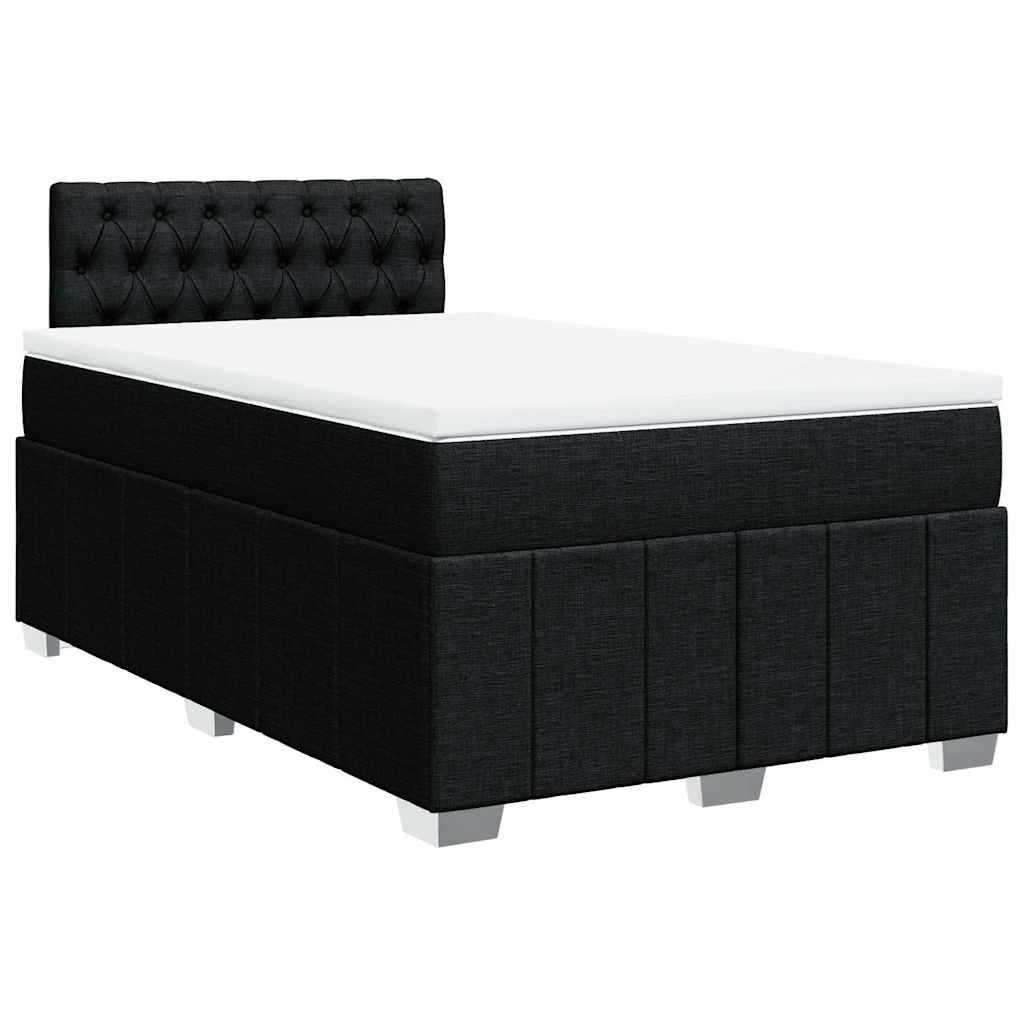 Giroletto a Molle con Materasso Nero 120x200 cm in Tessuto | homemem39