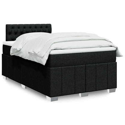 Giroletto a Molle con Materasso Nero 120x200 cm in Tessuto | homemem39