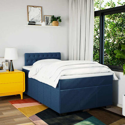Giroletto a Molle con Materasso Blu 120x200 cm in Tessuto | homemem39