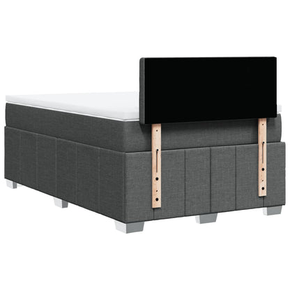 Giroletto a Molle con Materasso Grigio Scuro 120x200 cm Tessuto | homemem39