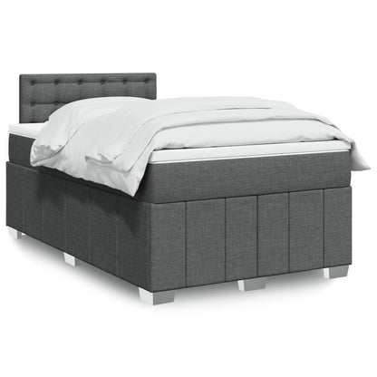 Giroletto a Molle con Materasso Grigio Scuro 120x200 cm Tessuto | homemem39