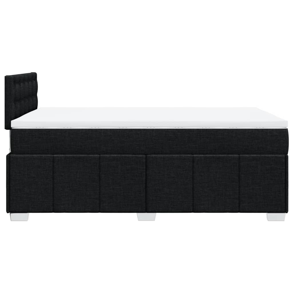 Giroletto a Molle con Materasso Nero 120x200 cm in Tessuto | homemem39
