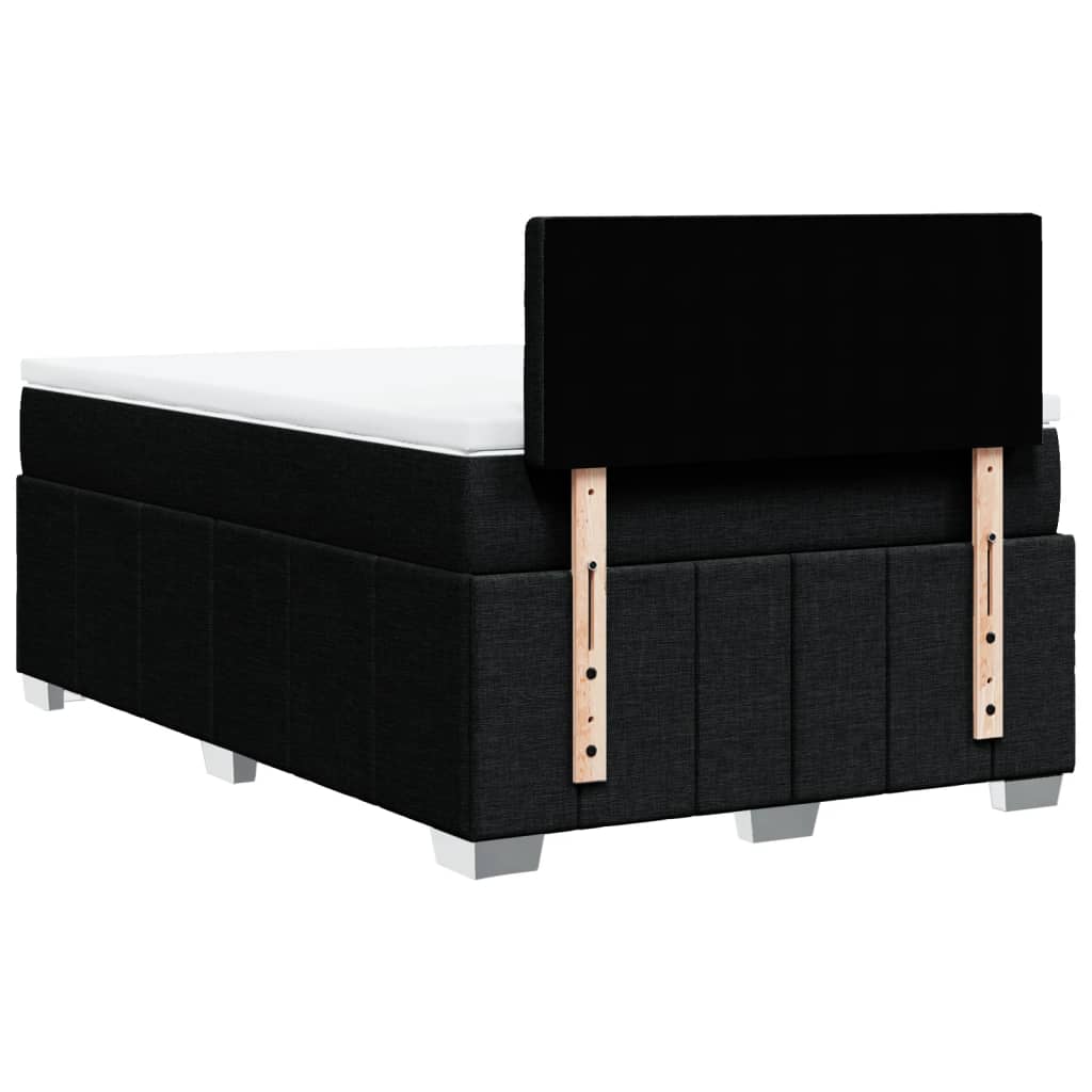 Giroletto a Molle con Materasso Nero 120x200 cm in Tessuto | homemem39