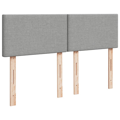 Giroletto a Molle con Materasso Grigio Chiaro 140x190cm Tessuto | homemem39