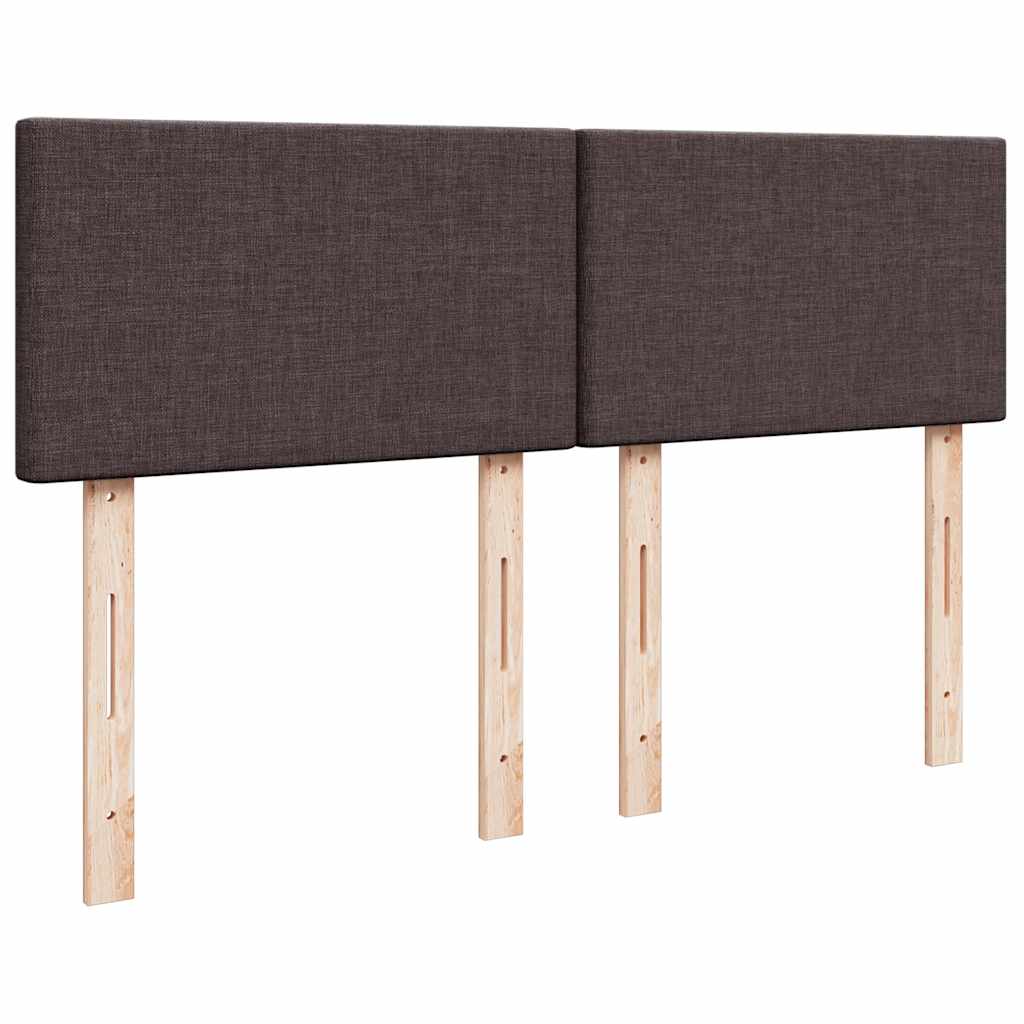 Giroletto a Molle con Materasso Marrone Scuro 140x190cm Tessuto | homemem39