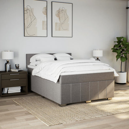 Giroletto a Molle con Materasso Tortora 140x190 cm in Tessuto | homemem39