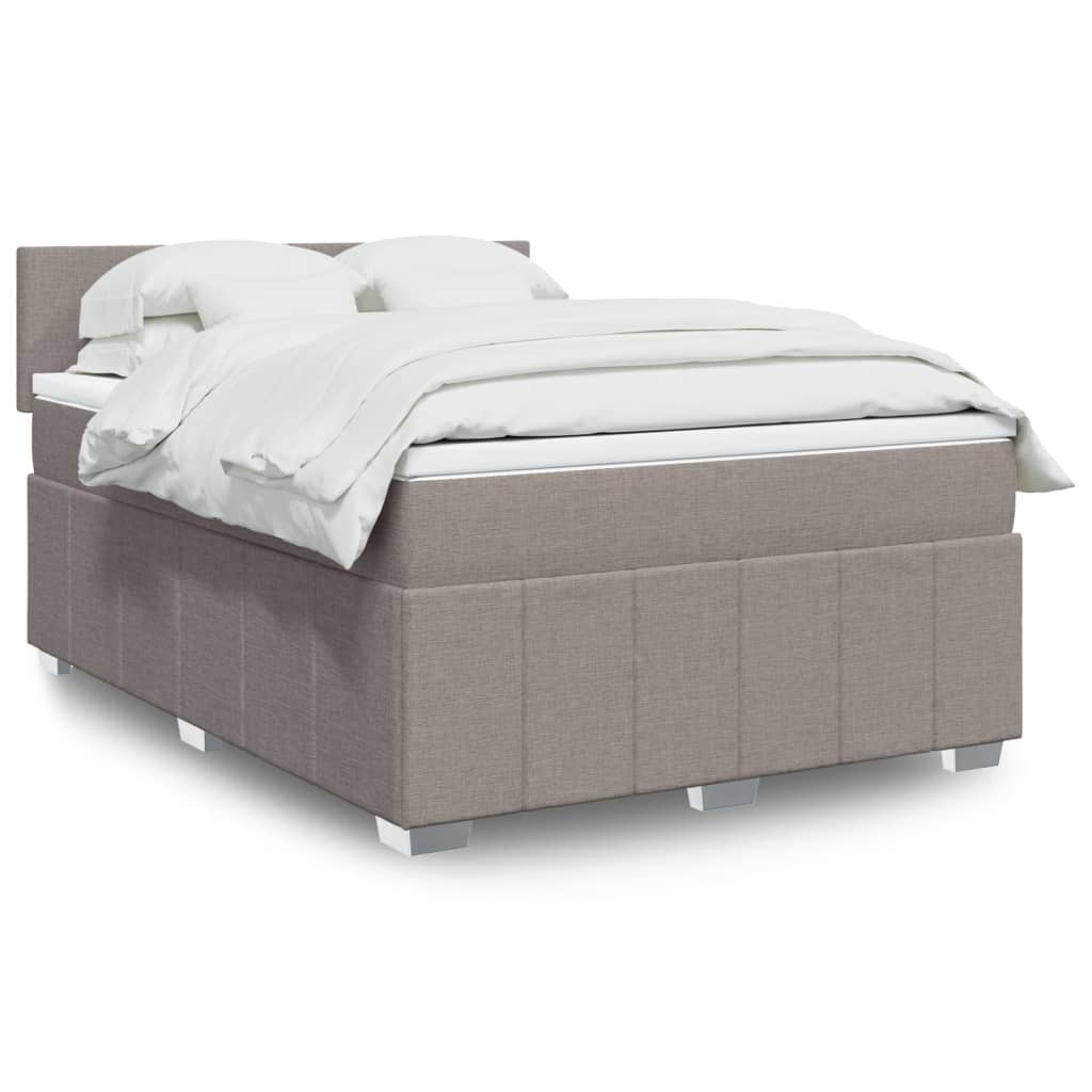 Giroletto a Molle con Materasso Tortora 140x190 cm in Tessuto | homemem39