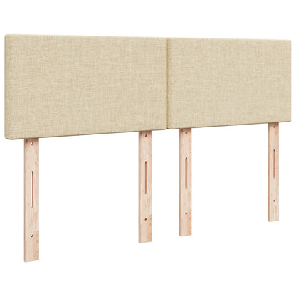 Giroletto a Molle con Materasso Crema 140x19 cm in Tessuto | homemem39