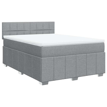 Giroletto a Molle con Materasso Grigio Chiaro 140x190cm Tessuto | homemem39