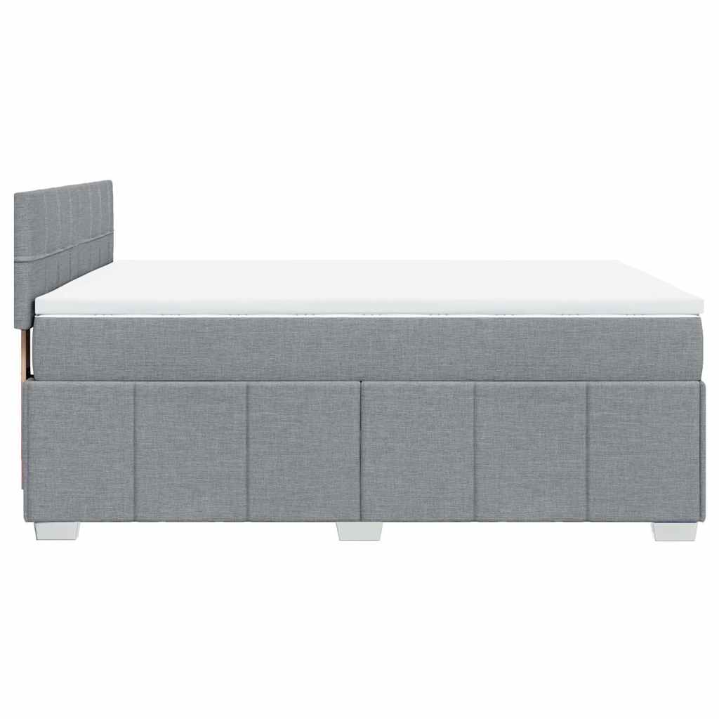 Giroletto a Molle con Materasso Grigio Chiaro 140x190cm Tessuto | homemem39