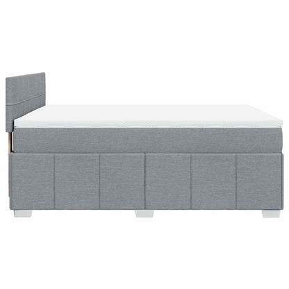 Giroletto a Molle con Materasso Grigio Chiaro 140x190cm Tessuto | homemem39