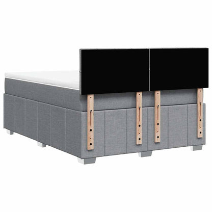 Giroletto a Molle con Materasso Grigio Chiaro 140x190cm Tessuto | homemem39