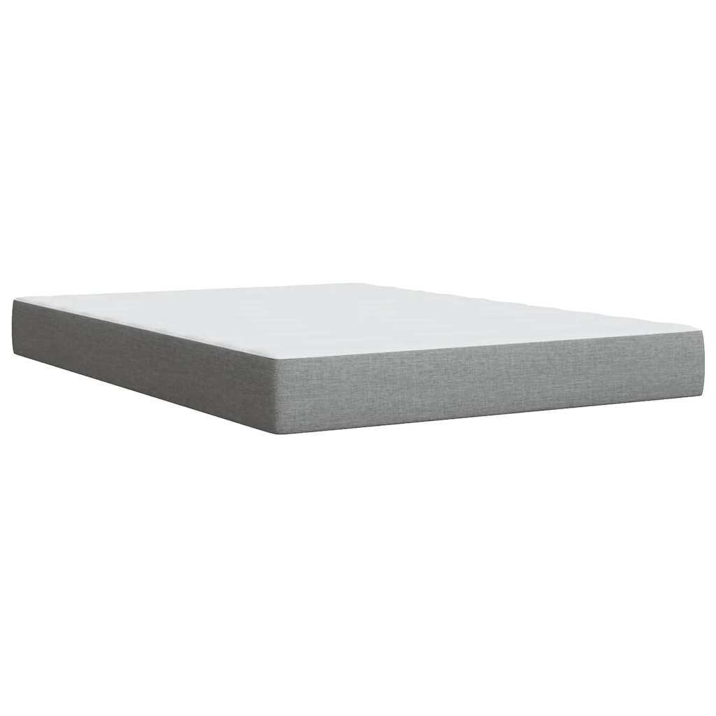 Giroletto a Molle con Materasso Grigio Chiaro 140x190cm Tessuto | homemem39