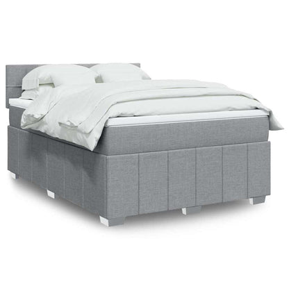 Giroletto a Molle con Materasso Grigio Chiaro 140x190cm Tessuto | homemem39
