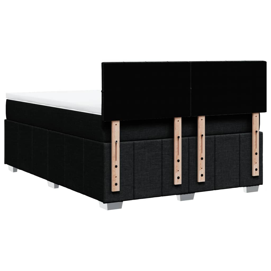 Giroletto a Molle con Materasso Nero 140x190 cm in Tessuto | homemem39