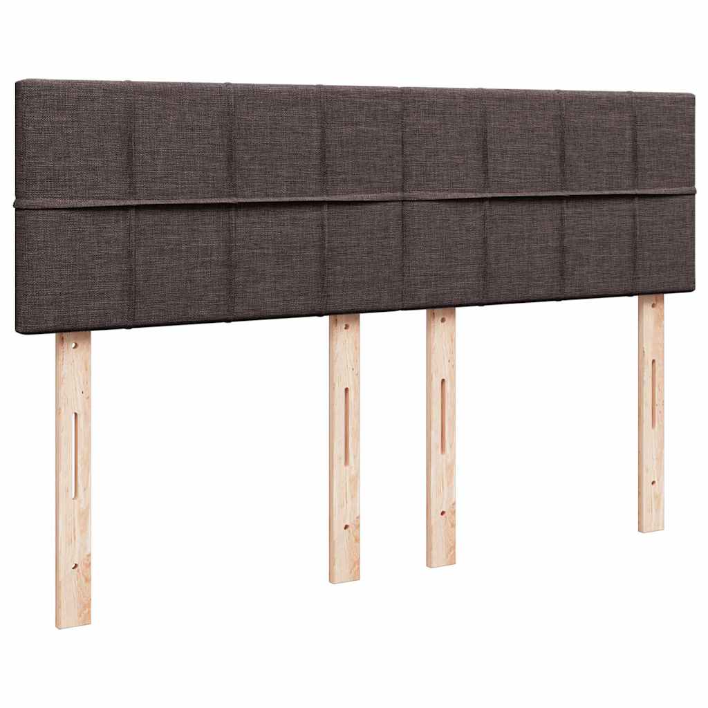 Giroletto a Molle con Materasso Marrone Scuro 140x190cm Tessuto | homemem39
