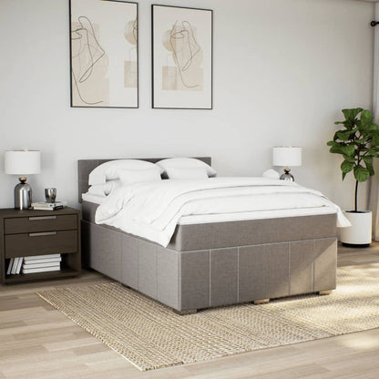 Giroletto a Molle con Materasso Tortora 140x190 cm in Tessuto | homemem39