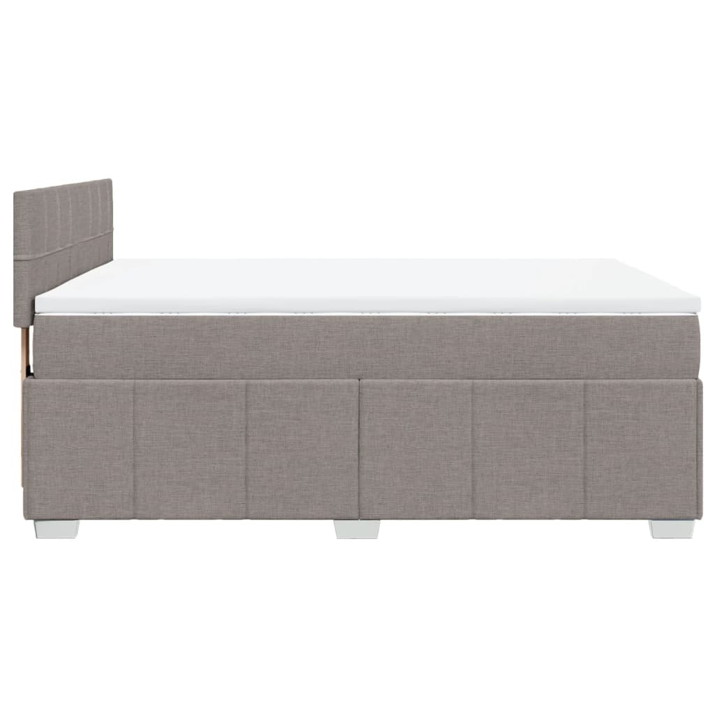 Giroletto a Molle con Materasso Tortora 140x190 cm in Tessuto | homemem39
