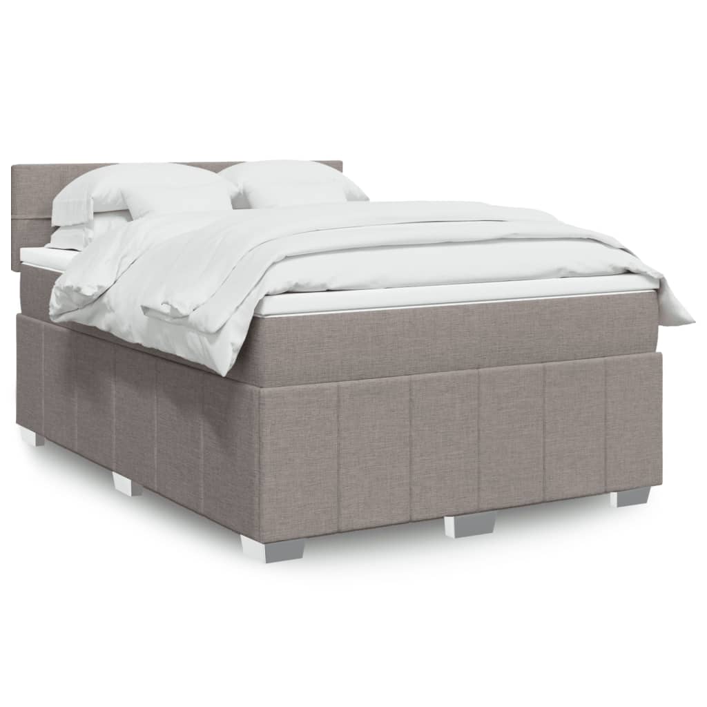Giroletto a Molle con Materasso Tortora 140x190 cm in Tessuto | homemem39