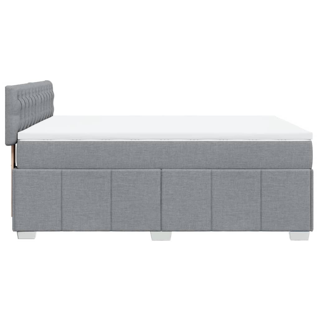 Giroletto a Molle con Materasso Grigio Chiaro 140x190cm Tessuto | homemem39