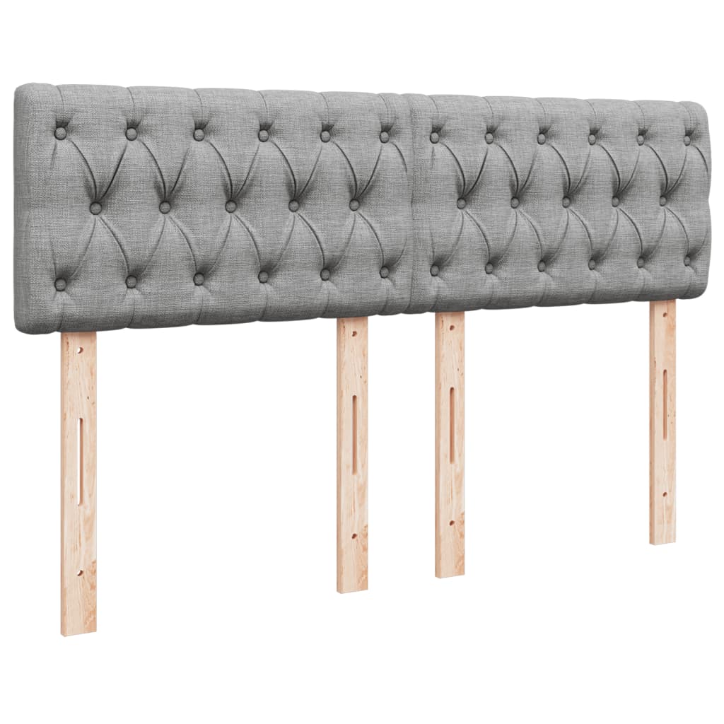 Giroletto a Molle con Materasso Grigio Chiaro 140x190cm Tessuto | homemem39