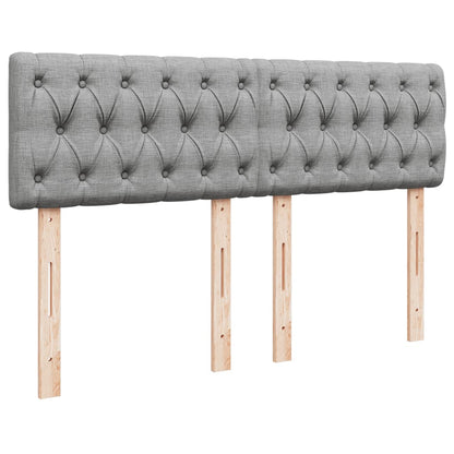 Giroletto a Molle con Materasso Grigio Chiaro 140x190cm Tessuto | homemem39