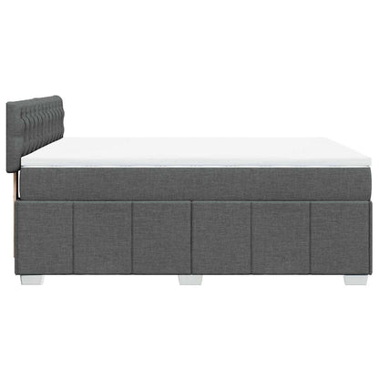 Giroletto a Molle con Materasso Grigio Scuro 140x190 cm Tessuto | homemem39