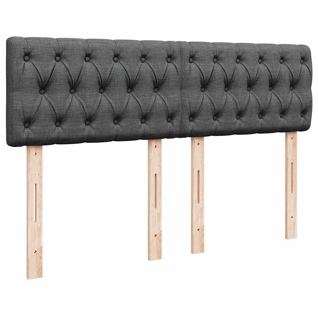 Giroletto a Molle con Materasso Grigio Scuro 140x190 cm Tessuto | homemem39