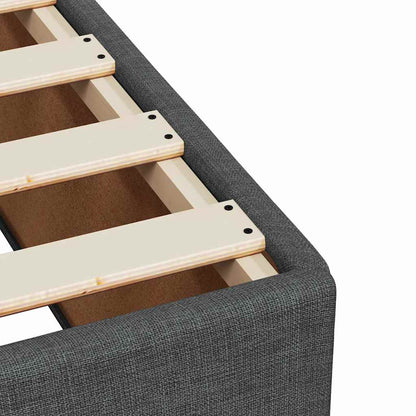 Giroletto a Molle con Materasso Grigio Scuro 140x190 cm Tessuto | homemem39